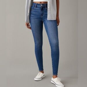 American Eagle Dream Jean High Rise Jegging Stretch Blue Denim. Size 2